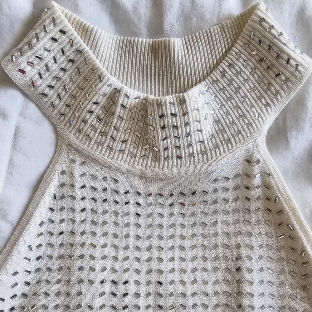 NEW GUESS sparkle halter top Large